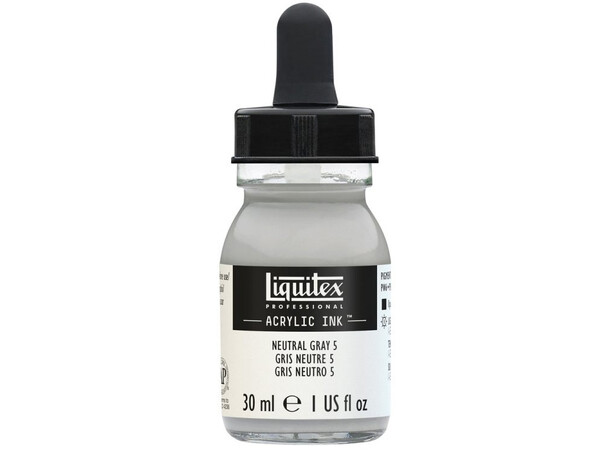 Ink Acrylic Neutral Grey 5 Liquitex 599 - 30 ml 