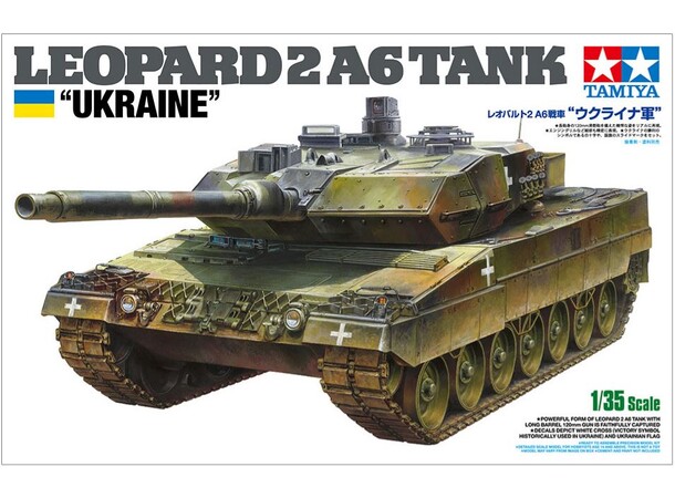 Leopard 2 A6 Tank UKRAINE Tamiya 1:35 Byggsats 