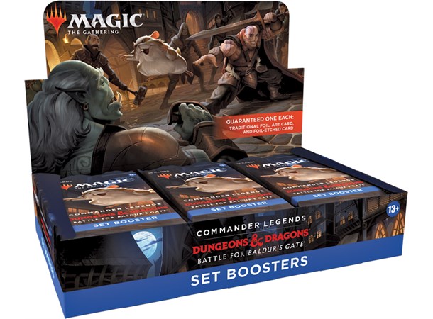 Magic Battle Baldurs Gate Set Display Commander Legends D&D - 18 boosterpaket 