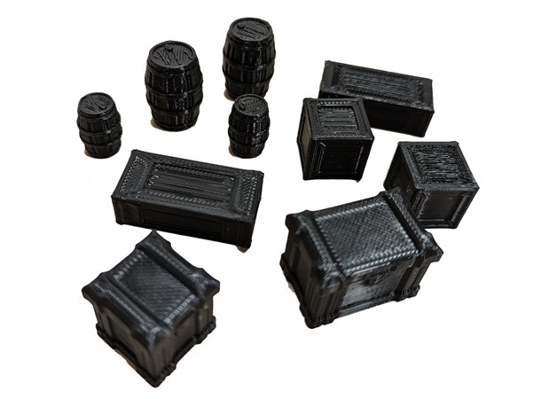 Scatter Terrain Barrels & Crates x10 