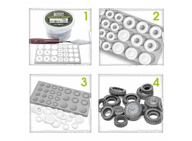 Silicone Molds Tyres and Hubcaps Green Stuff World 