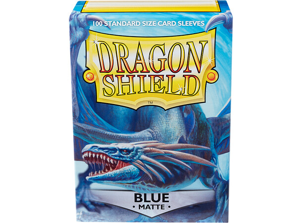 Sleeves Matte Blue x100 66x91 Dragon Shield Kortskydd m/deckbox 