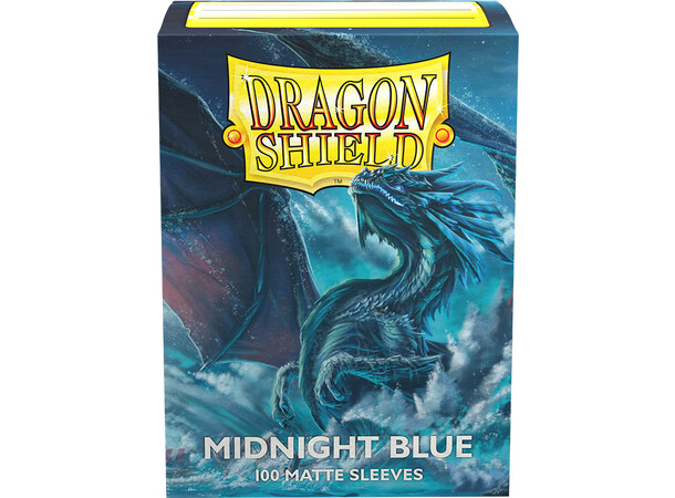 Sleeves Matte Midnight Blue x100 66x91 Dragon Shield Kortskydd m/deckbox 