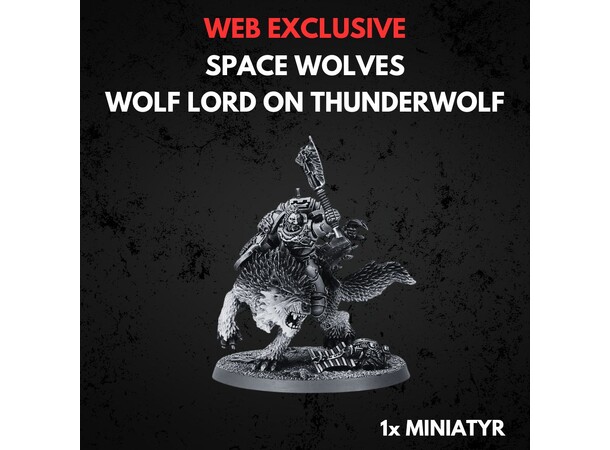 Space Wolves Wolf Lord on Thunderwolf Warhammer 40K 