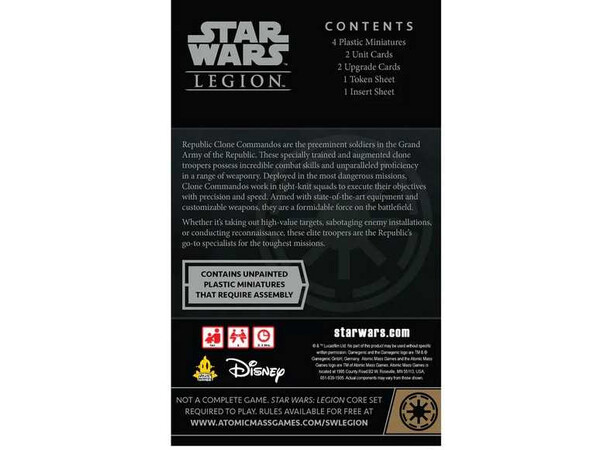 Star Wars Legion Republic Clone Commando Expansion till Star Wars Legion 