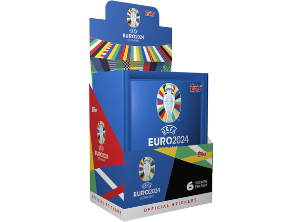 UEFA Euro 2024 STICKERS Booster Box Topps Sticker Display Klistremerker 