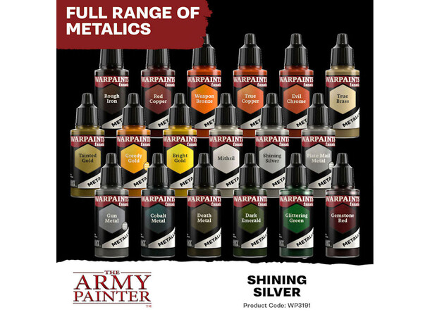 Warpaints Fanatic Shining Silver Army Painter Metallic 