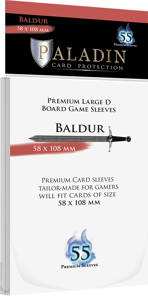 Brädspel Kortskydd 55 st 58x108 Paladin Baldur Large D