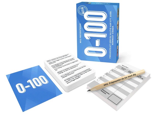 0-100 Mini Blå Frågespel Svensk utgåva 