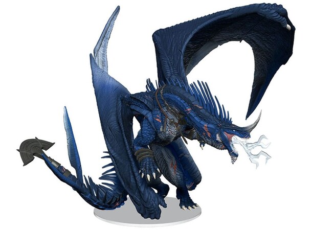 D&D Figur Nolzur Ancient Blue Dragon Nolzur's Marvelous Miniatures - Umålad 