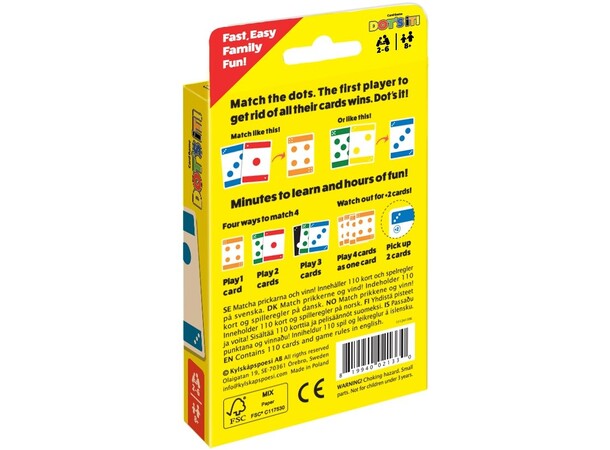 Dots It Kortspel Svensk utgåva 
