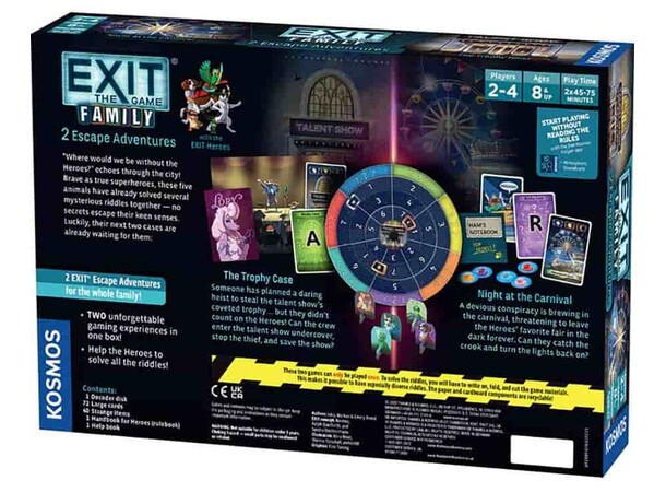 EXIT Family The Trophy Heist Brädspel Night at the Carnival 