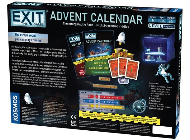 EXIT Julkalender Intergalactic Race Advent Calendar 