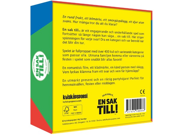 En sak till Partyspel Svensk utgåva 