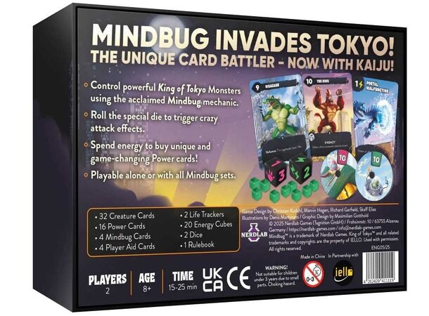 Mindbug x King of Tokyo Kortspel 