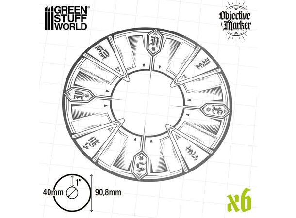 Mission Objective Markers for Kill Team Green Stuff World 