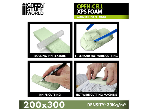 Open-Cell XPS Foam 10mm Green Stuff World 