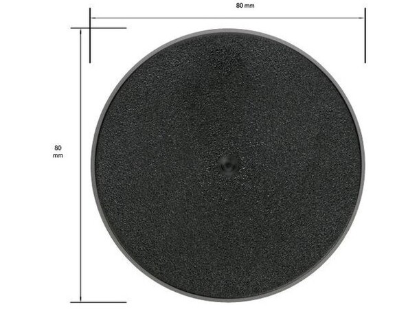 Plastbaser Svart Round 80mm (1 st) 
