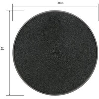 Plastbaser Svart Round 80mm (1 st) 