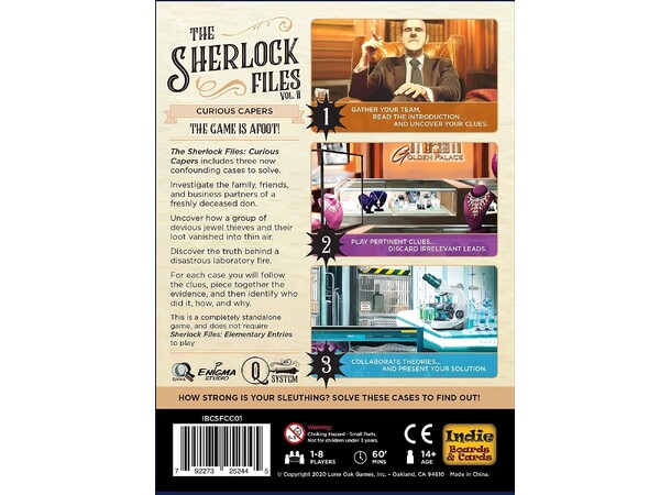 Sherlock Files Curious Capers Kortspel 