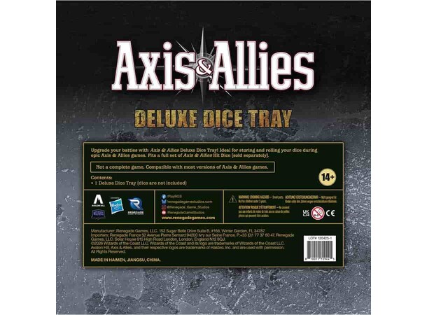 Axis & Allies Task Deluxe Dice Tray 