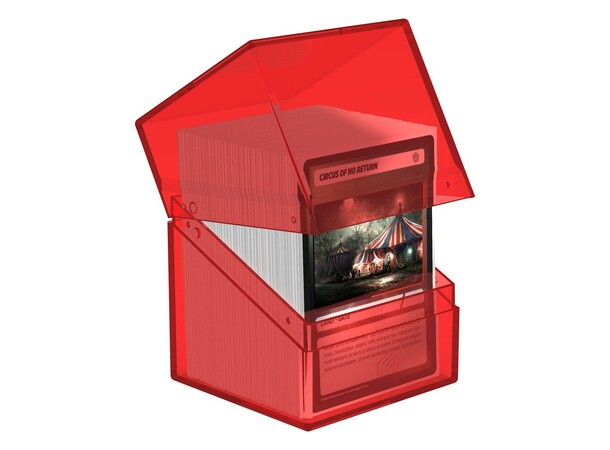 Boulder 100+ Clear Ruby Ultimate Guard Card Box 