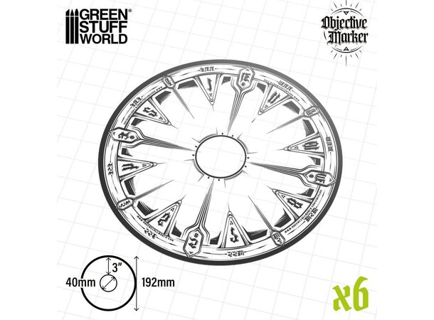 Clear Objective Markers for 40K Green Stuff World 