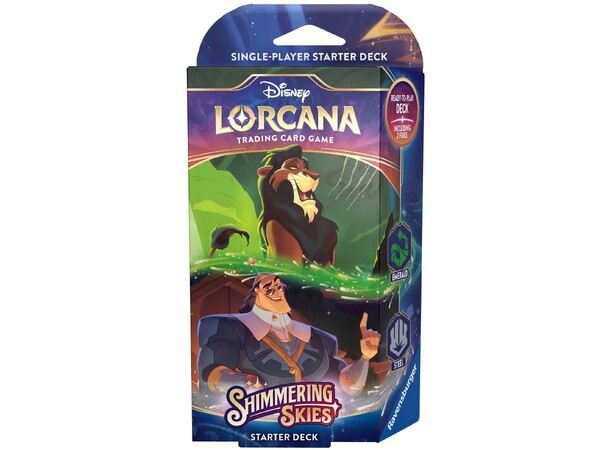 Disney Lorcana Shimmering Skies Start A Starter Deck - Emerald & Steel 