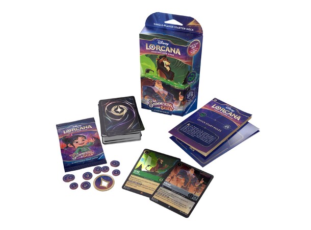 Disney Lorcana Shimmering Skies Start A Starter Deck - Emerald & Steel 