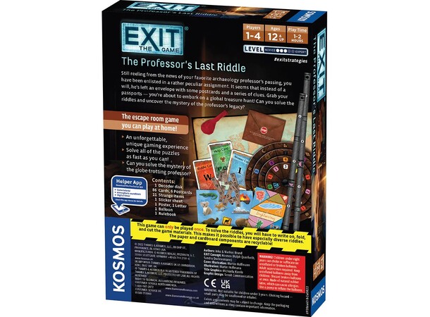 EXIT The Professors Last Riddle Brädspel 