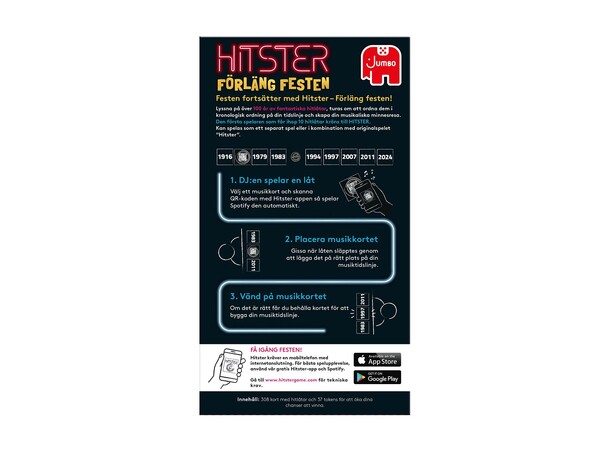 Hitster Förläng Festen Partyspel Svensk utgåva 