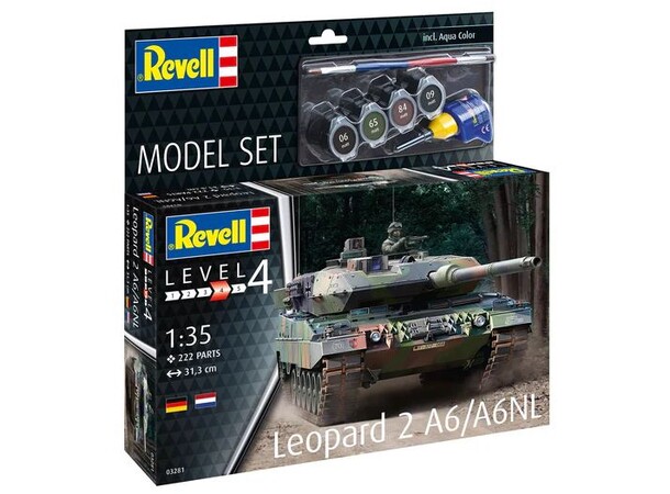 Leopard 2 A6/A6NL Starter Set Revell 1:35 Byggsats 