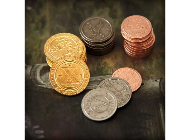 Metal Coins - Medieval - 50 st Mayday Games - Board Game Upgrade Set 