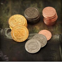 Metal Coins - Medieval - 50 st Mayday Games - Board Game Upgrade Set