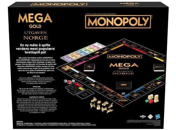 Monopoly Mega Gold Edition - NORSK 