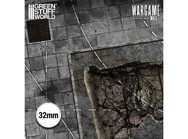Neoprene Mat 44x60 Ground Zero District Green Stuff World - 114 x 155 cm 