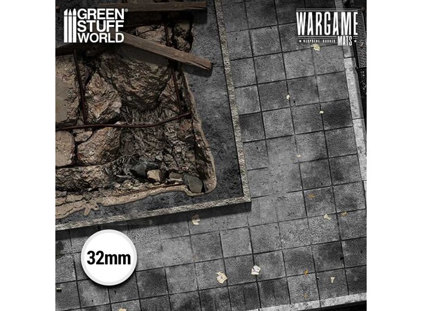 Neoprene Mat 4x4 Ground Zero District Green Stuff World - 120 x 120 cm 