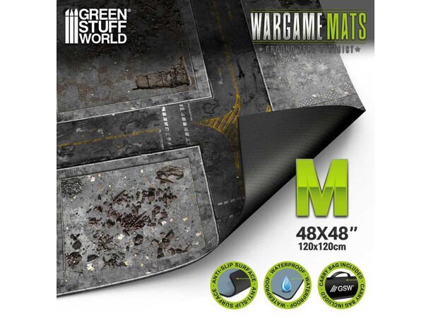 Neoprene Mat 4x4 Ground Zero District Green Stuff World - 120 x 120 cm 