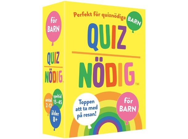 QuizNödig För barn Partyspel Svensk utgåva 