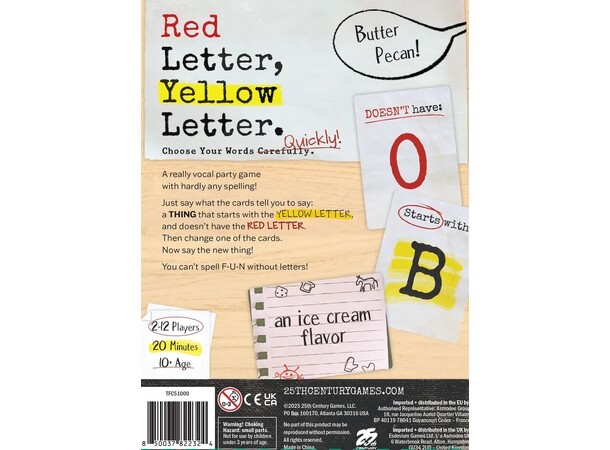 Red Letter Yellow Letter Partyspel 