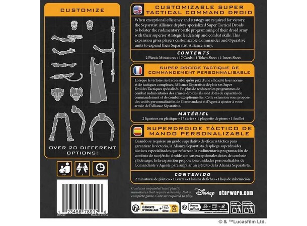 Star Wars Legion Customizable Super Tactical Command Droid 