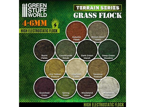 Static Grass Hayfield Grass 4-6mm 200ml Green Stuff World 