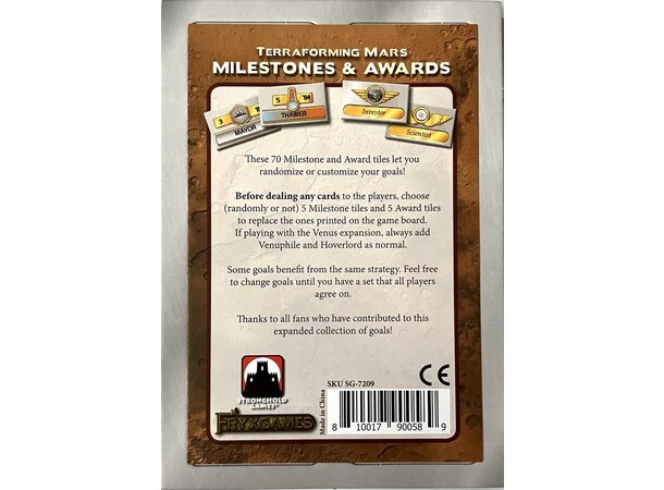 Terraforming Mars Milestones/Awards Exp Expansion till Terraforming Mars 