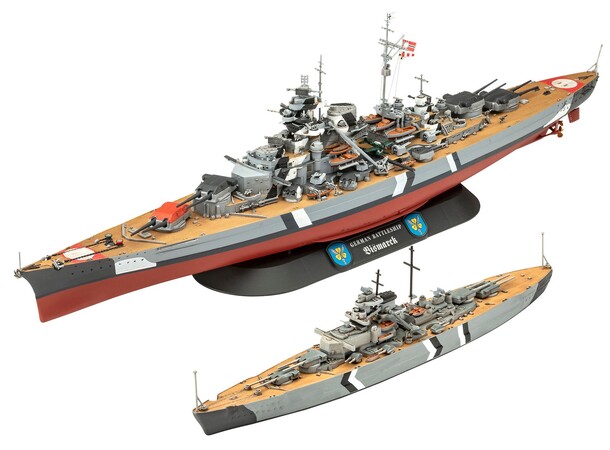 The Legendary Bismarck Revell 1:700 + 1:1200 Byggsats 