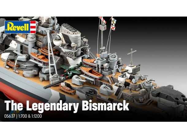 The Legendary Bismarck Revell 1:700 + 1:1200 Byggsats 