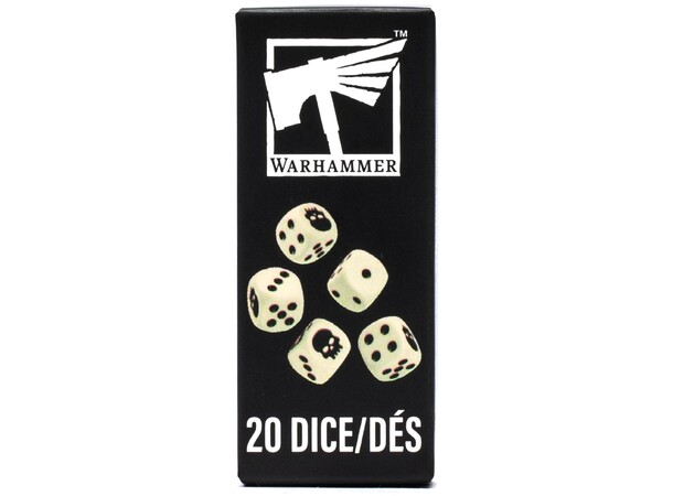 Warhammer Dice Bone - 20 st 