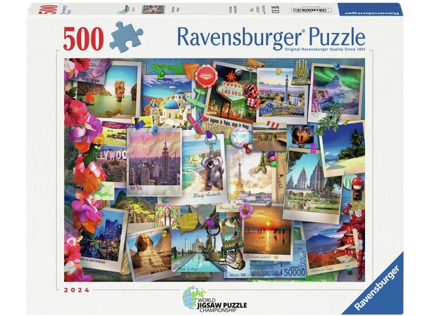 World Travel Pinboard 500 bitar Pussel Ravensburger Puzzle 