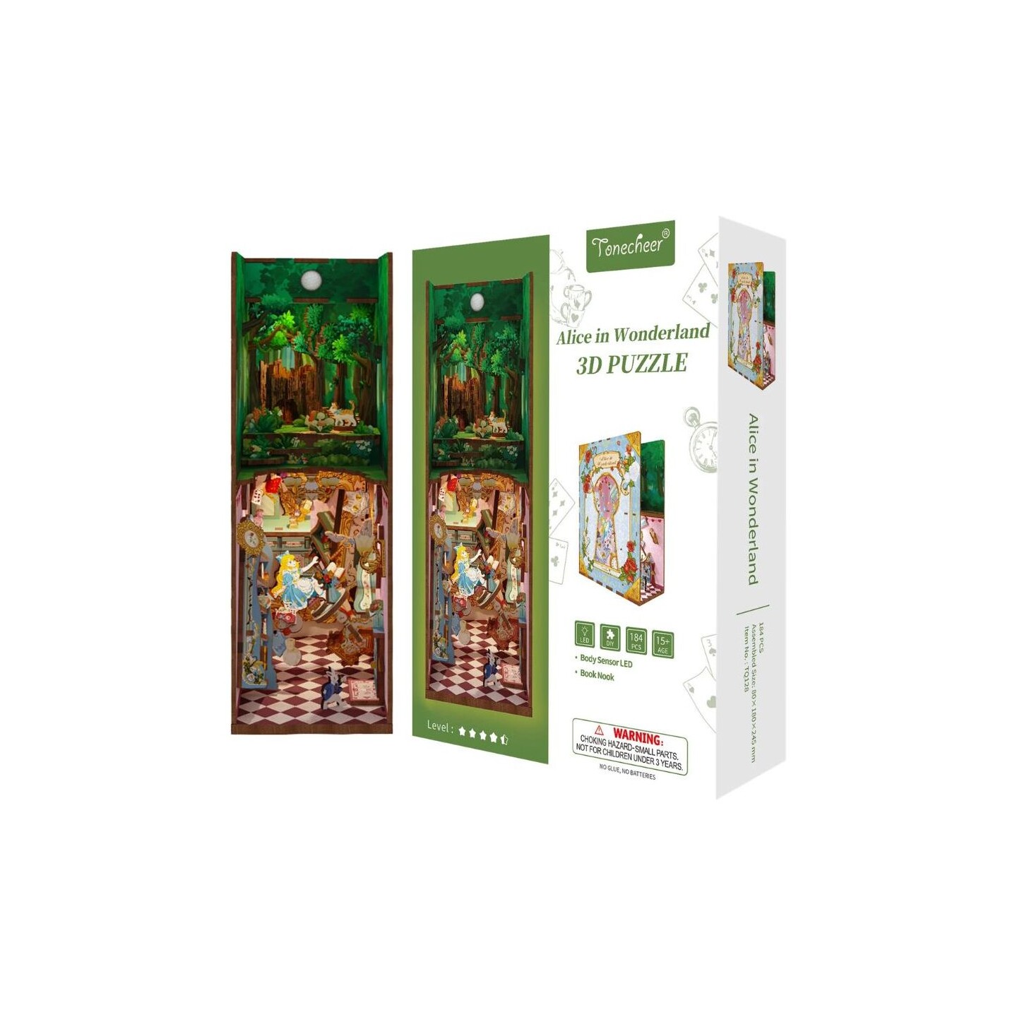 Book Nook Alice in Wonderland Tonecheer 3D Puzzle