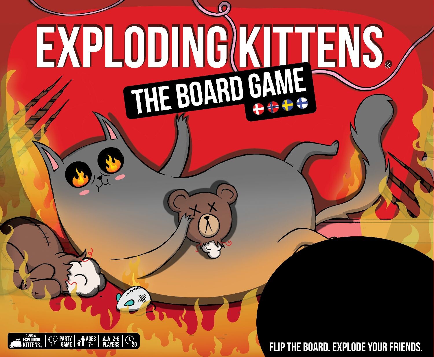 Exploding Kittens Board Game Brädspel Svensk utgåva