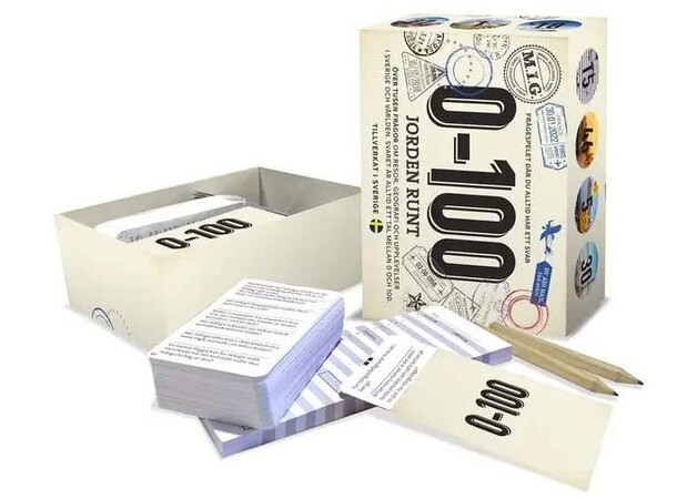 0-100 Jorden runt Frågespel Svensk utgåva 